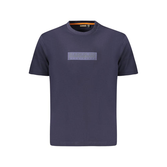 Napapijri Blue Cotton Men T-Shirt Napapijri