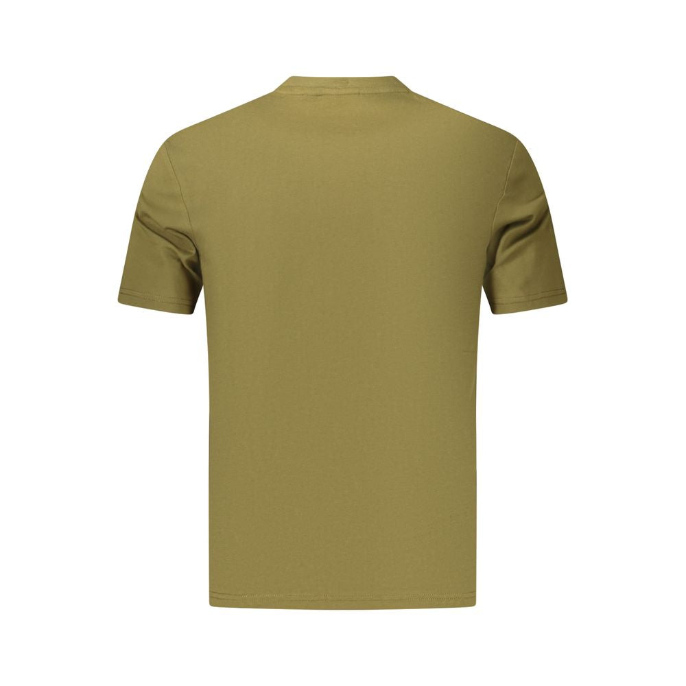 Men's Napapijri Verde organic cotton T-shirt featuring a casual fit and classic design, displayed on a plain background.