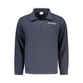 Superga blue nylon men's jacket with a stand-up collar and zip closure, lightweight and casual outerwear for men.