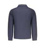 Superga blue nylon men's jacket with a sleek design and zipper closure, ideal for casual outdoor wear.