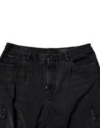 Dolce & Gabbana Black Mid Waist Denim Cargo Bermuda  Shorts - Eljoys Fashion 