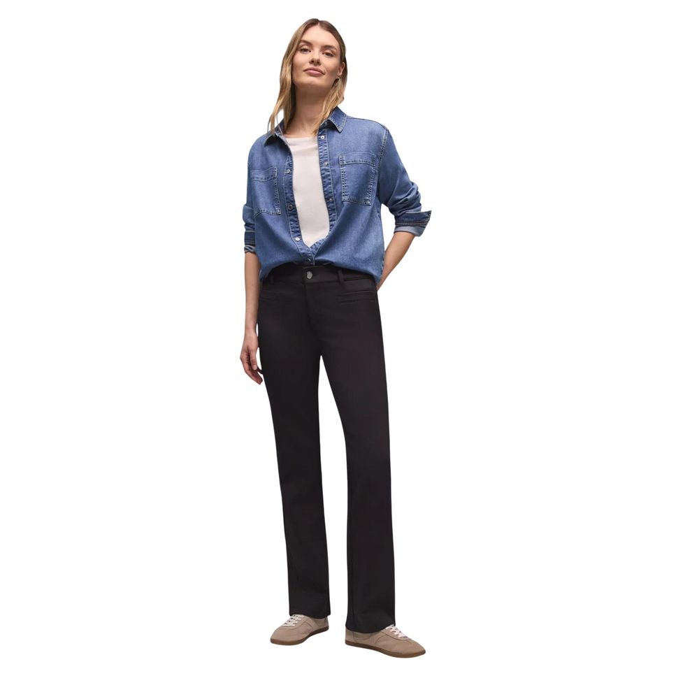 Street One Black Polyamide Pants Street One