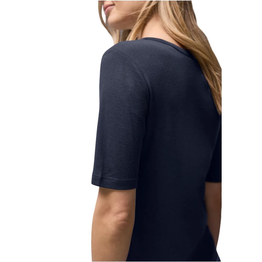 Street One Blue Cotton T-Shirt Street One