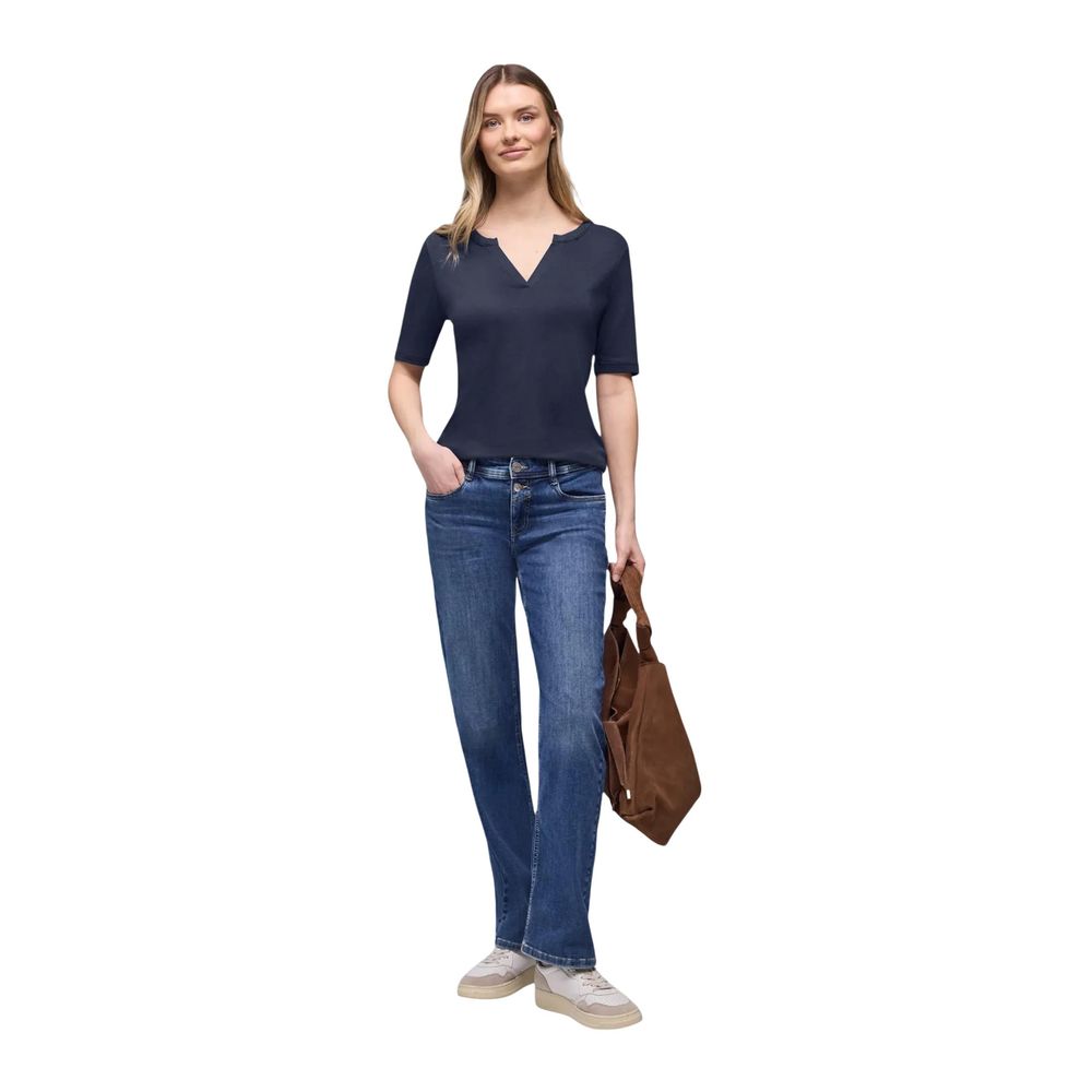 Street One Blue Cotton T-Shirt Street One