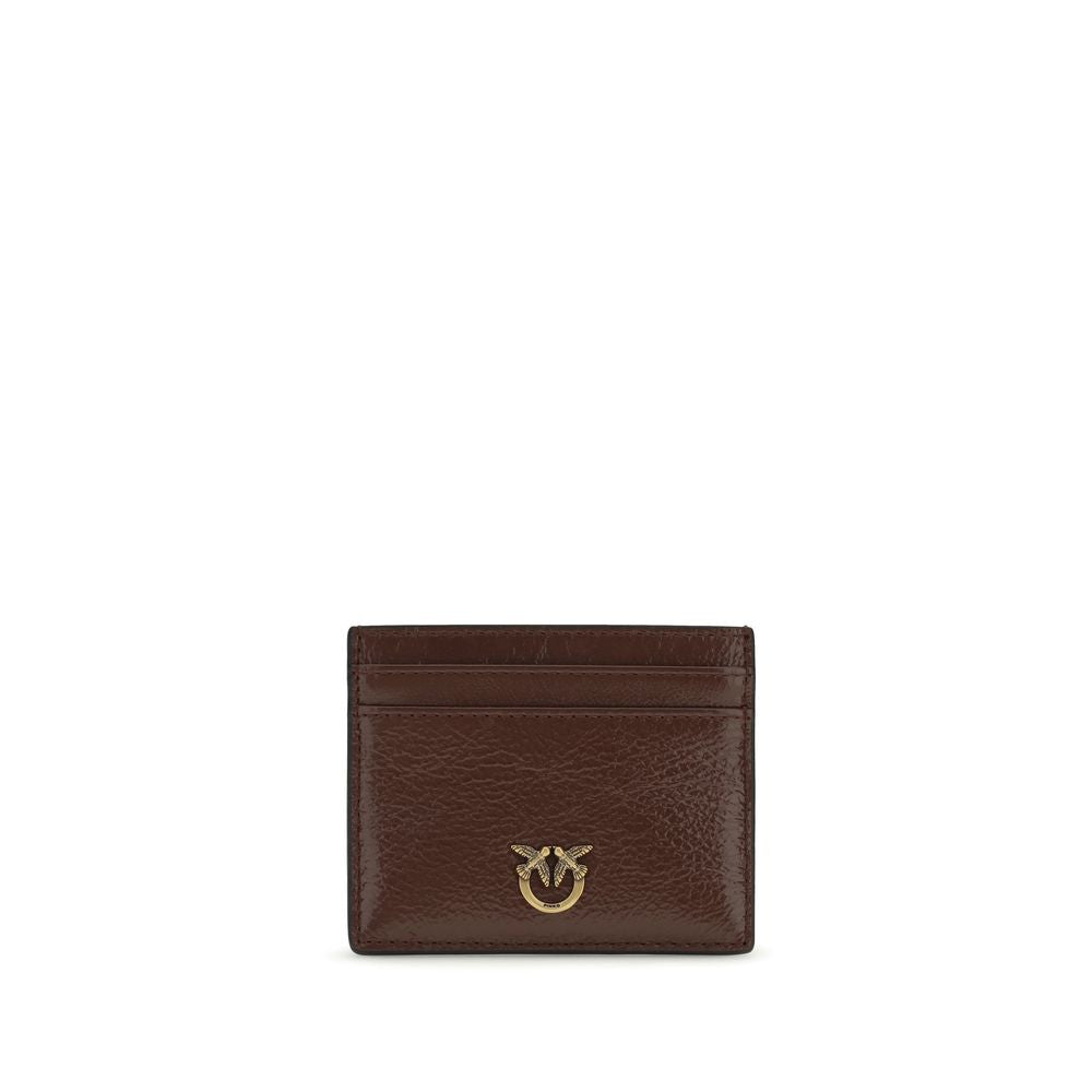 PINKO Bordeaux Calf Leather Bos Taurus Wallet PINKO