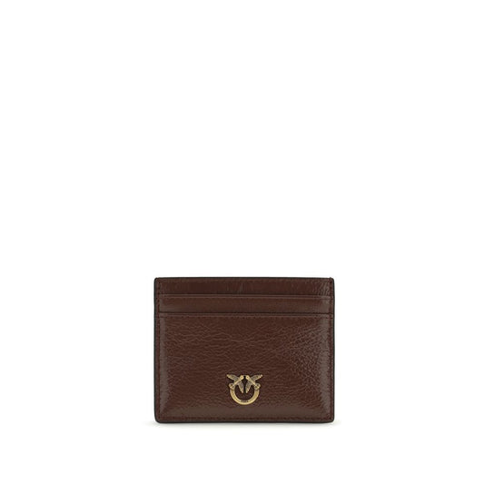 PINKO Bordeaux Calf Leather Bos Taurus Wallet PINKO