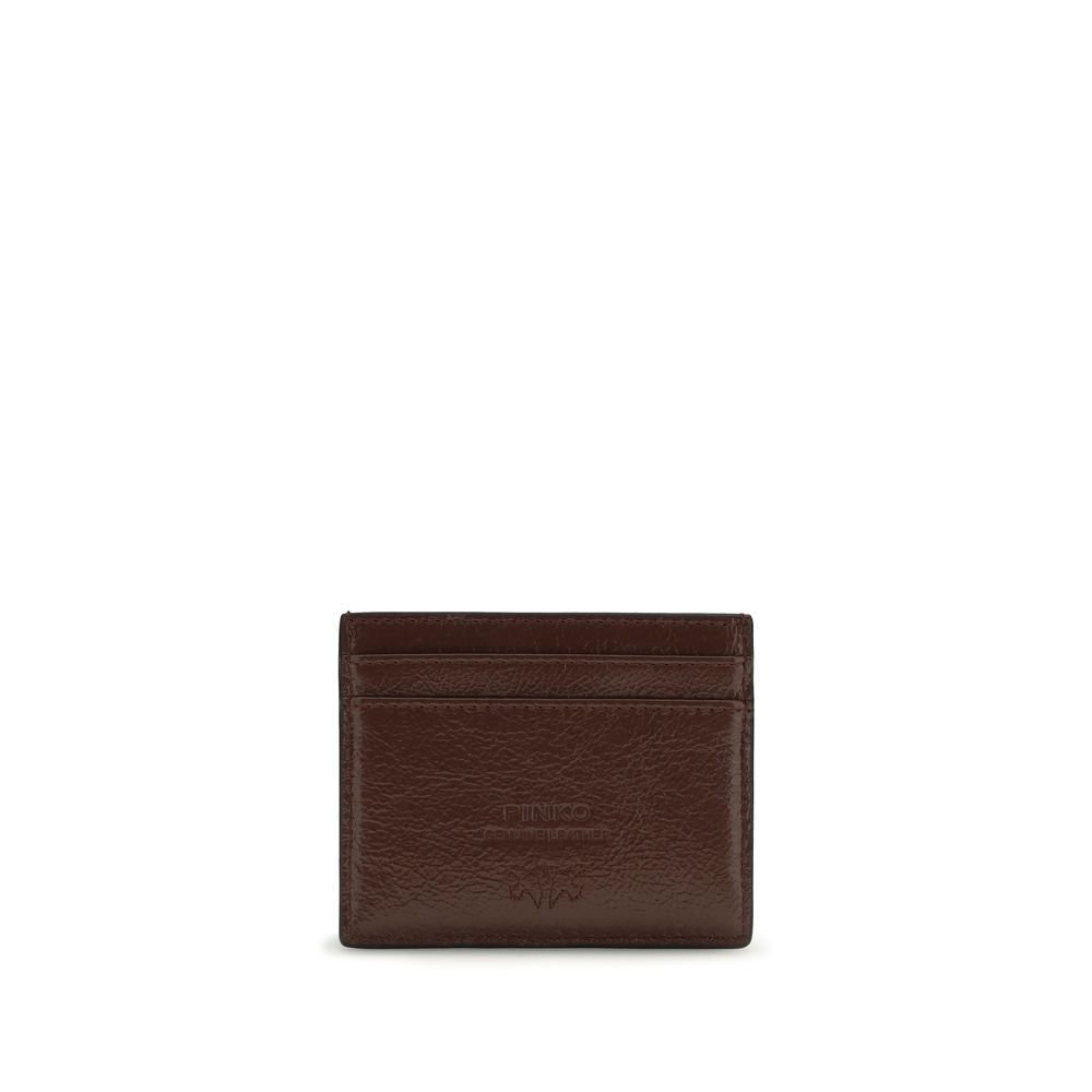 PINKO Bordeaux Calf Leather Bos Taurus Wallet PINKO