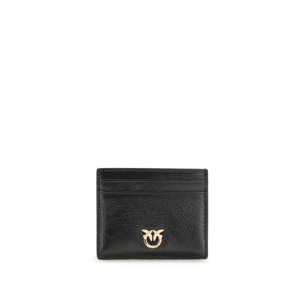 PINKO Black Calf Leather Bos Taurus Wallet PINKO