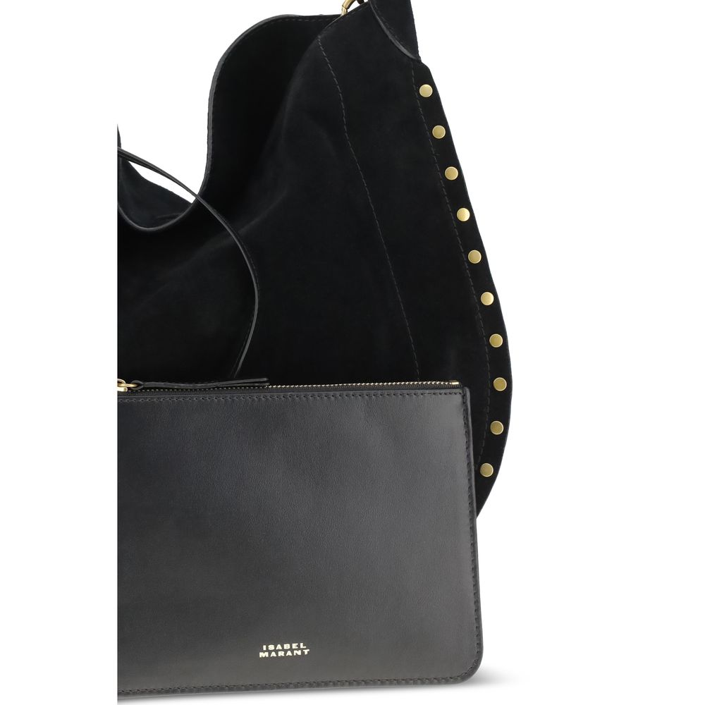 Isabel Marant Black Calf Leather Bos Taurus Shoulder Bag Isabel Marant