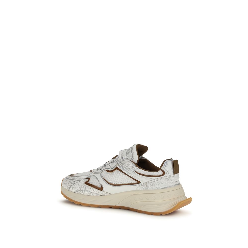 Dsquared² White Calf Leather Bos Taurus Athletic Sneakers Dsquared²