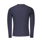 Blue Guess Jeans organic cotton men's T-shirt with a classic fit and round neckline, featuring the Guess logo on the front.