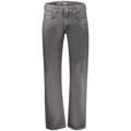 Dark black Guess Jeans men's cotton jeans with classic five-pocket design and slim fit, displayed on a model.