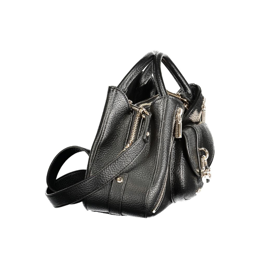 Black Guess Jeans polyurethane women's handbag with sleek design, featuring a structured shape and stylish detailing.