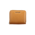Guess Jeans brown women’s wallet made of polyurethane with multiple card slots and a sleek, stylish design.
