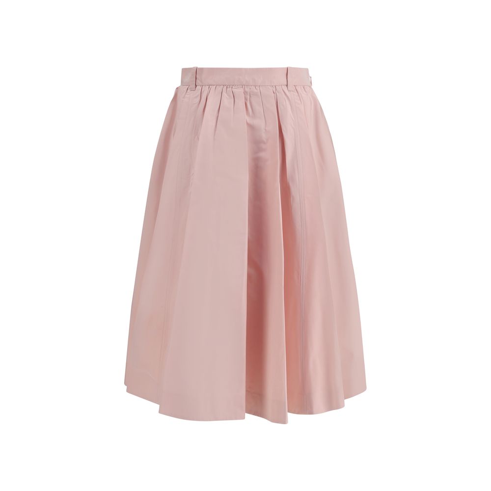 Prada multicolor silk long skirt with flowing fabric and vibrant pattern, stylish and elegant for formal or casual wear.