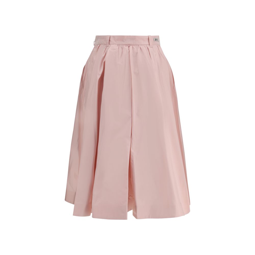 Prada multicolor silk long skirt with flowing fabric and vibrant pattern, stylish and elegant for modern fashion.