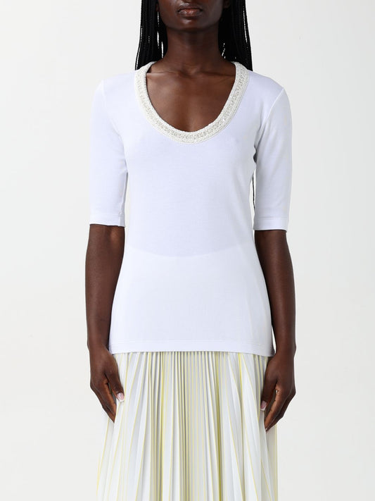 Fabiana Filippi White Cotton T-Shirt Fabiana Filippi