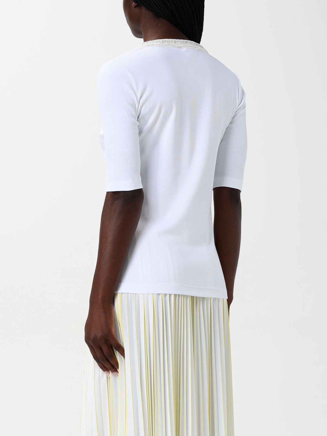 Fabiana Filippi White Cotton T-Shirt Fabiana Filippi