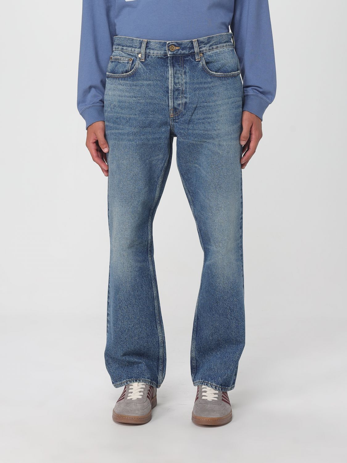 Golden Goose Blue Cotton Flared Jeans Golden Goose