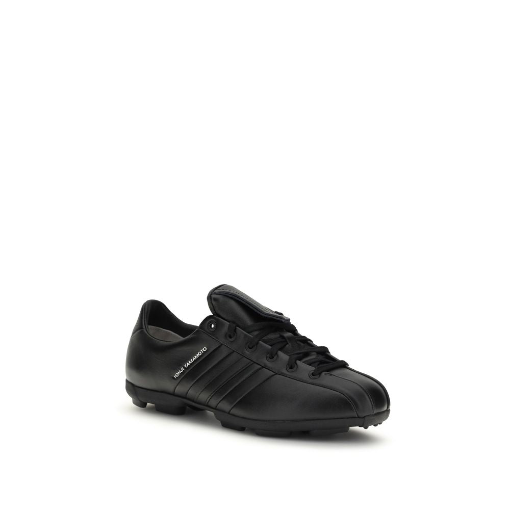 Y-3 Black Calf Leather Bos Taurus Athletic Sneakers Y-3