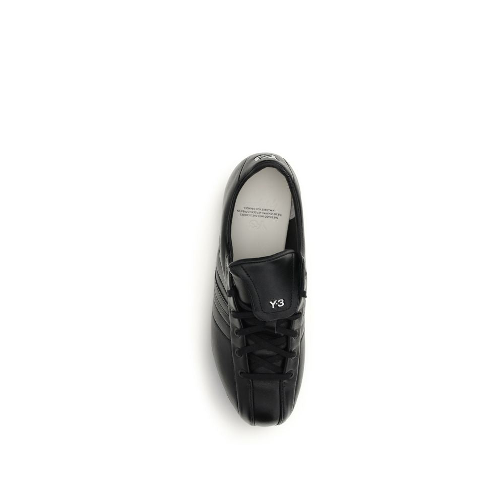 Y-3 Black Calf Leather Bos Taurus Athletic Sneakers Y-3