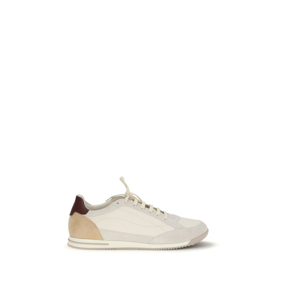 Brunello Cucinelli Beige Deer Low Top Sneakers Brunello Cucinelli