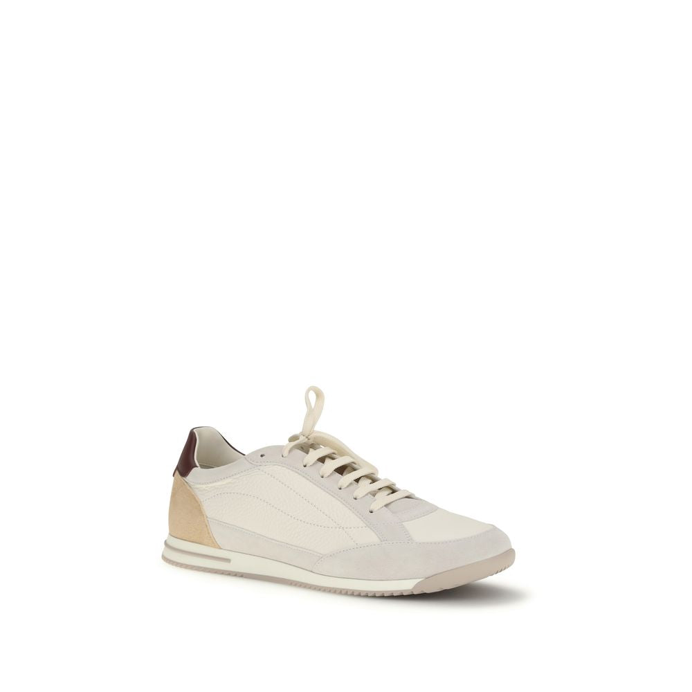 Brunello Cucinelli Beige Deer Low Top Sneakers Brunello Cucinelli