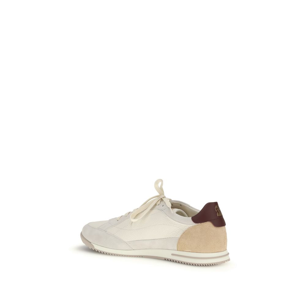 Brunello Cucinelli Beige Deer Low Top Sneakers Brunello Cucinelli