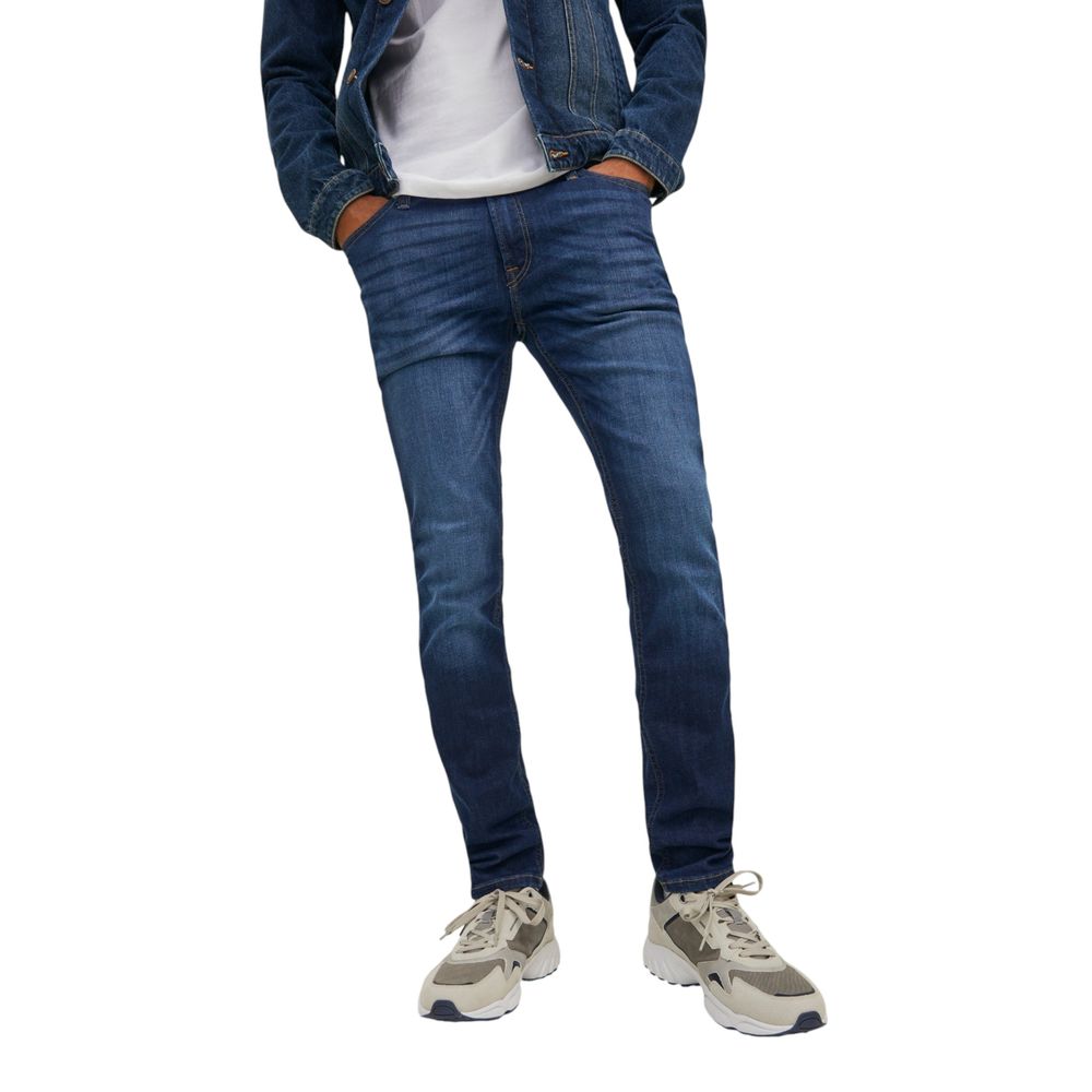 Jack Jones Blue Cotton Skinny Jeans Jack Jones