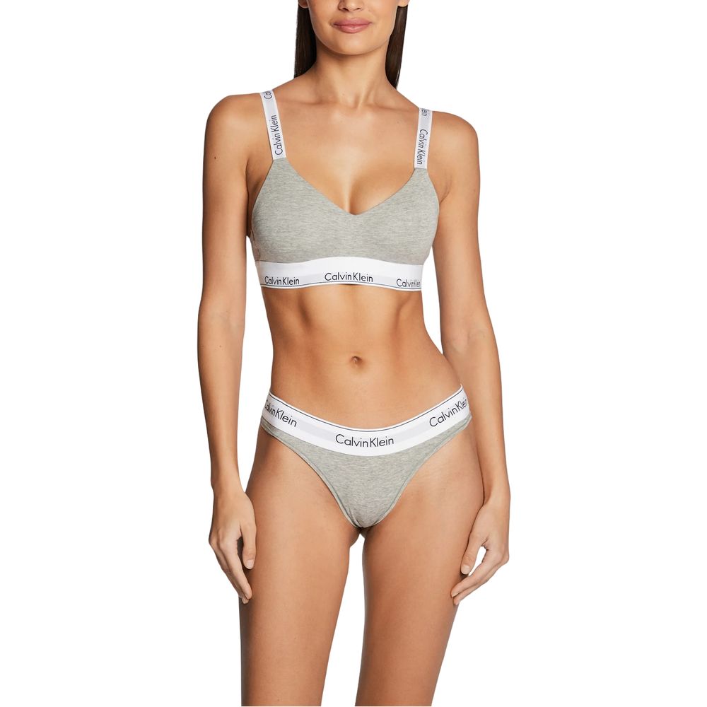 Calvin Klein Underwear Gray Cotton Pantie Calvin Klein Underwear