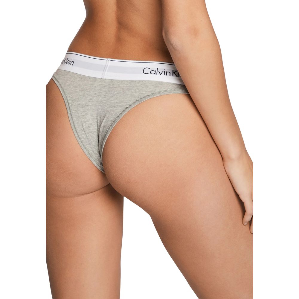 Calvin Klein Underwear Gray Cotton Pantie Calvin Klein Underwear