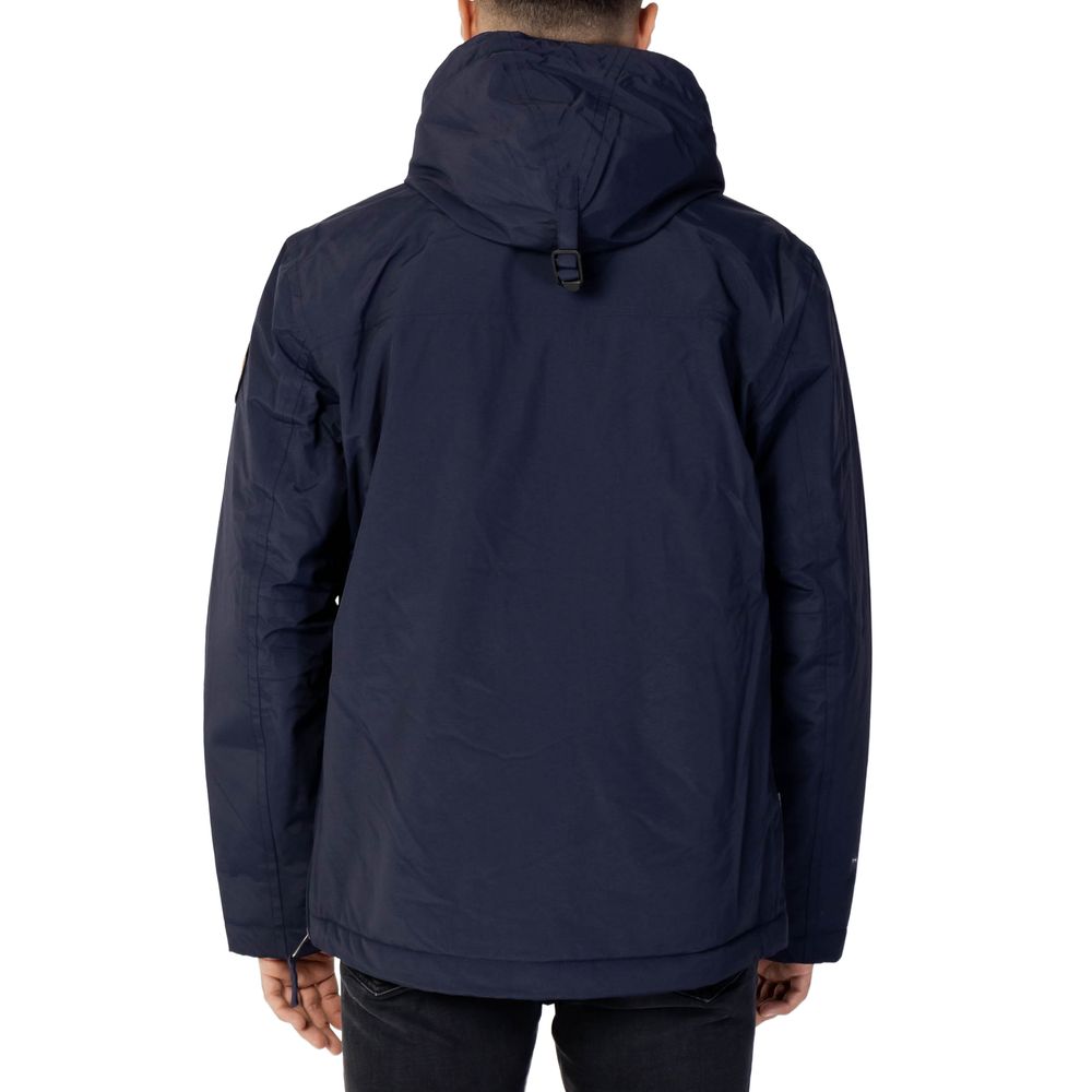 Napapijri Blue Polyester Shell Jacket - Eljoys Fashion 