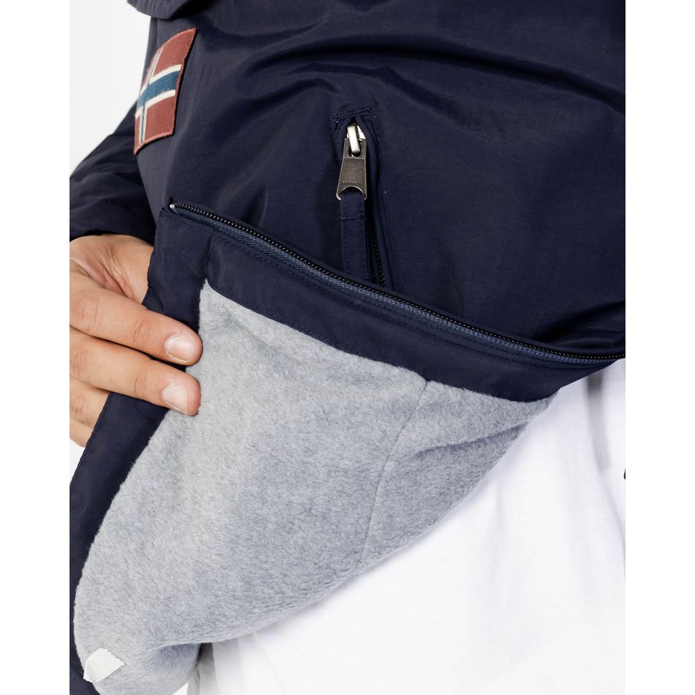 Napapijri Blue Polyester Shell Jacket - Eljoys Fashion 