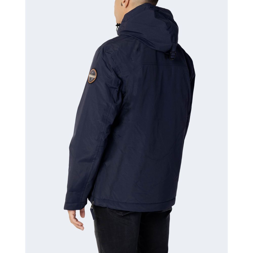 Napapijri Blue Polyester Shell Jacket - Eljoys Fashion 