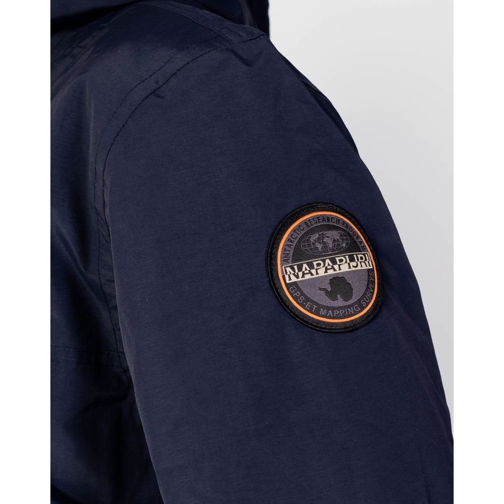 Napapijri Blue Polyester Shell Jacket - Eljoys Fashion 