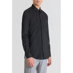 Antony Morato Black Cotton Dress Shirt - Eljoys Fashion 