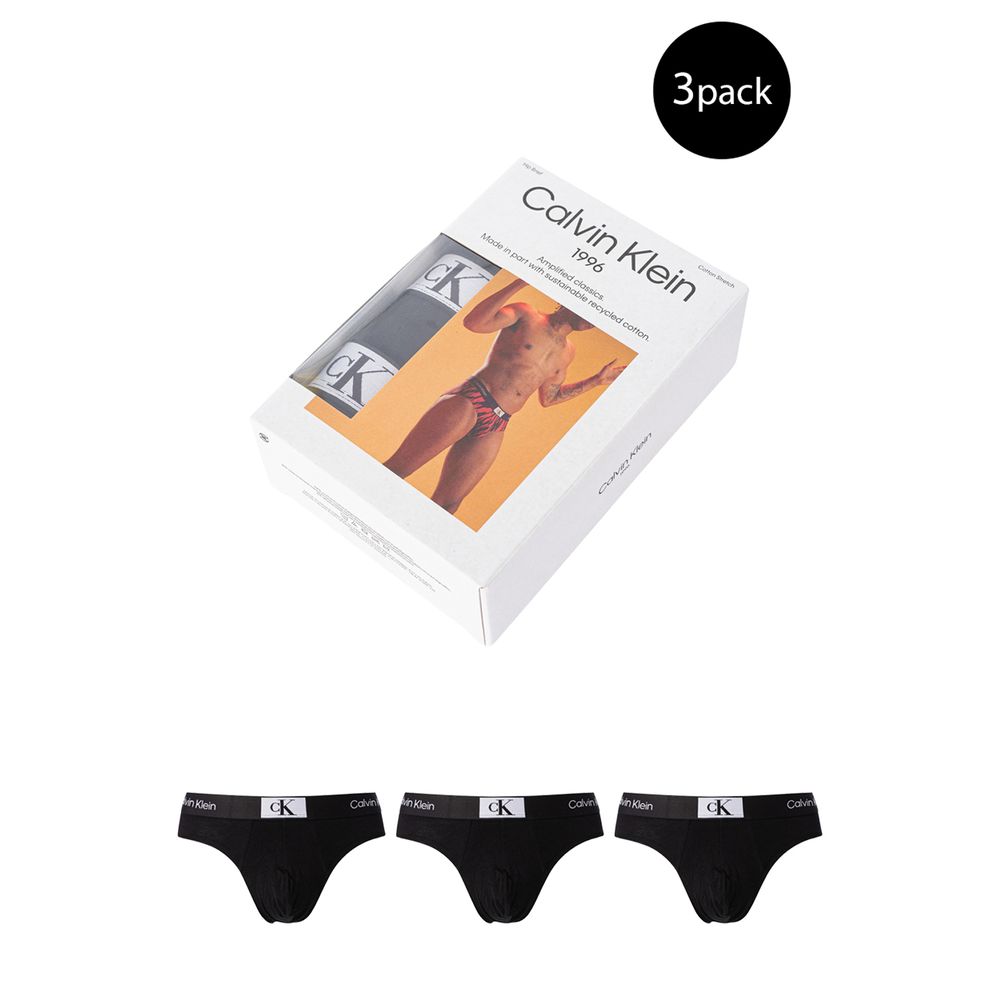 Black cotton briefs from Calvin Klein Underwear featuring a classic design and elastic waistband.