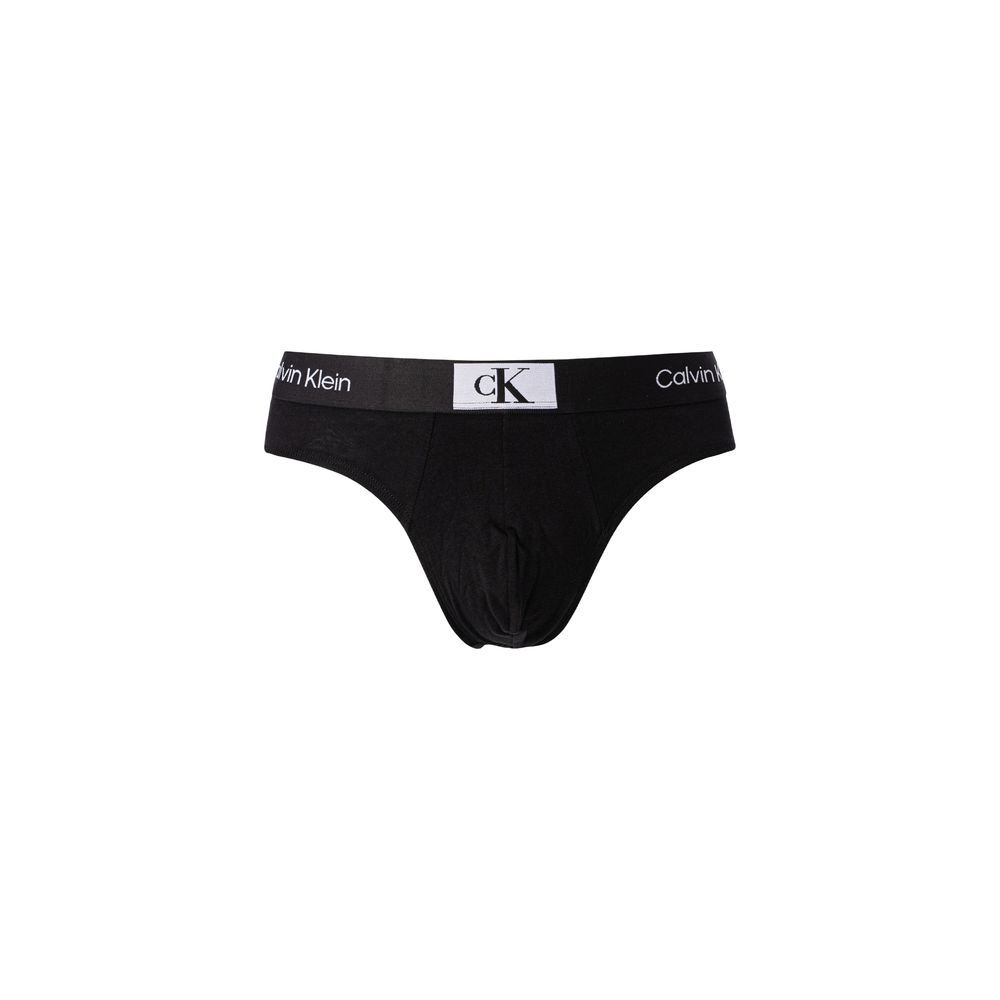 Black cotton briefs from Calvin Klein Underwear with a sleek waistband and comfortable fit, ideal for everyday wear.