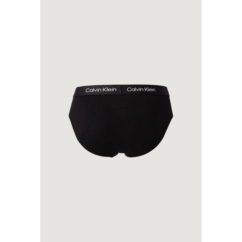 Black cotton briefs from Calvin Klein Underwear featuring a classic fit and elastic waistband.