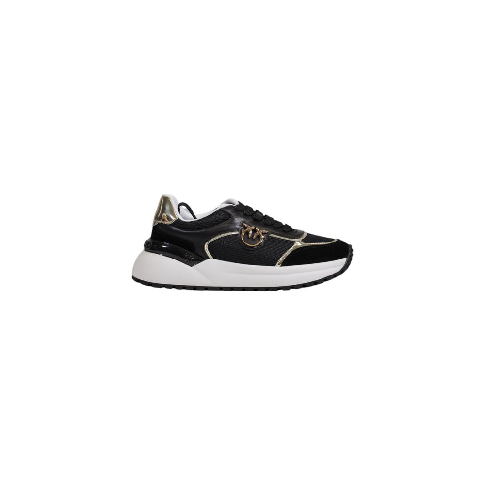 PINKO Black Leather Low Top Sneakers PINKO