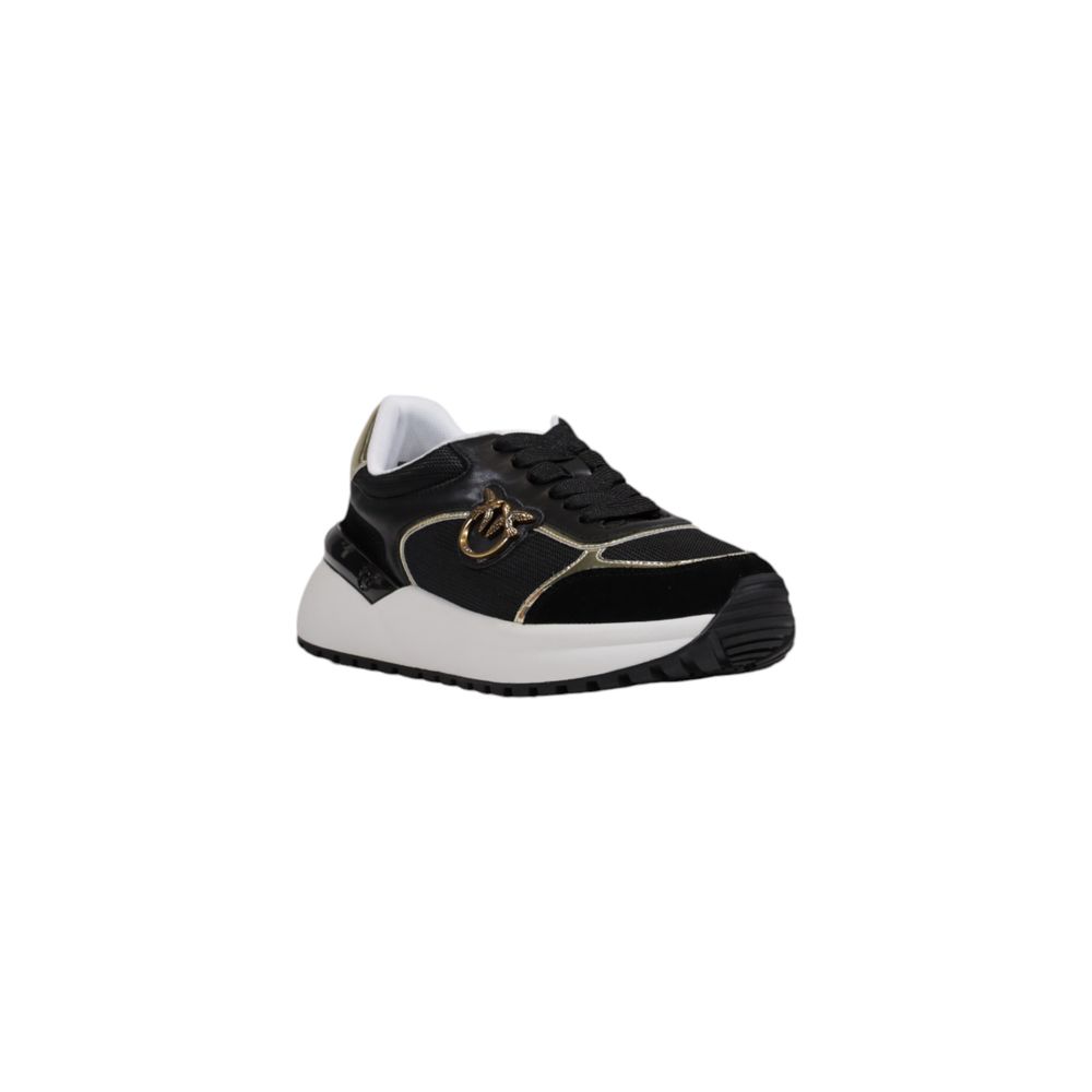 PINKO Black Leather Low Top Sneakers PINKO