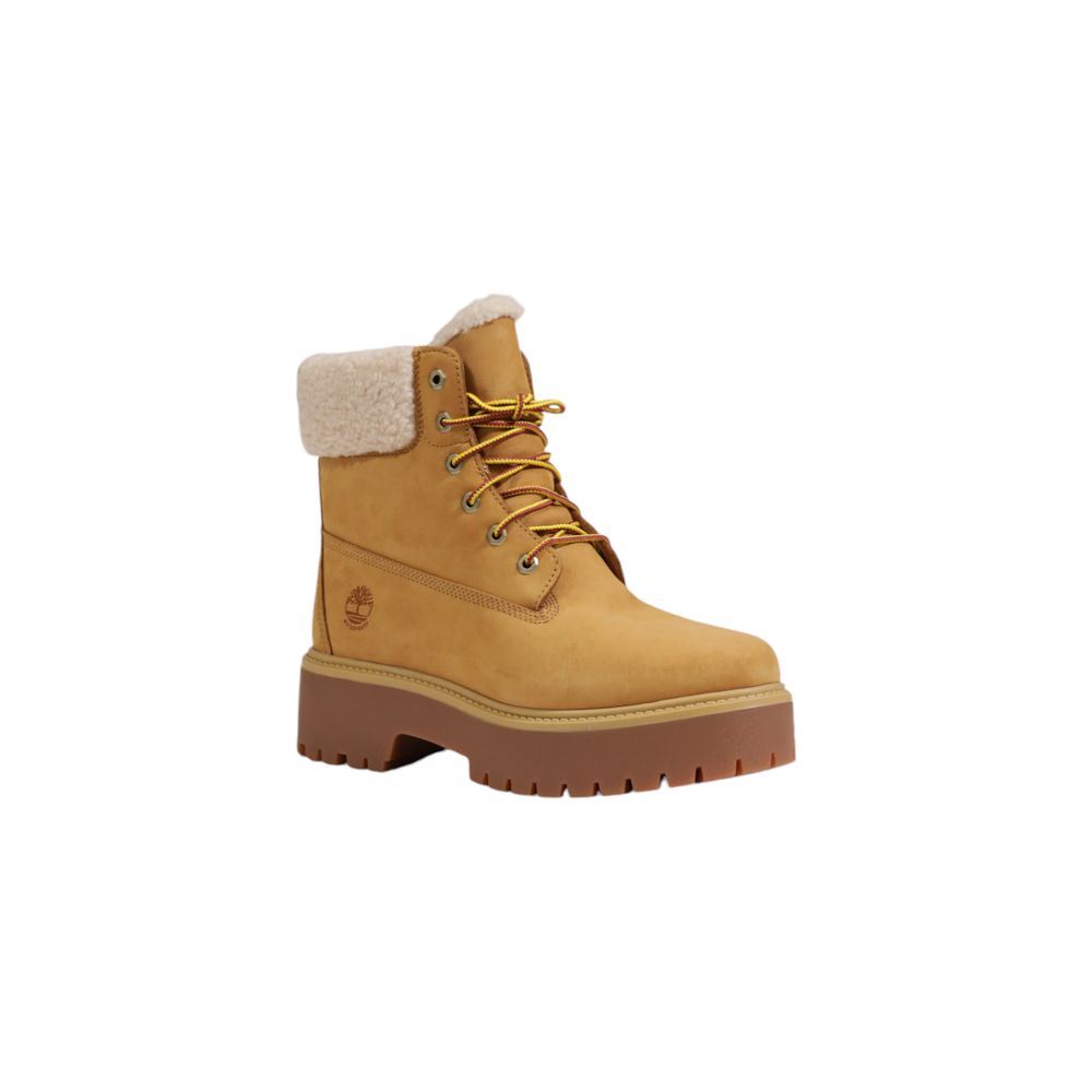 Timberland Beige Recycled Leather Lace-Up Boots Timberland