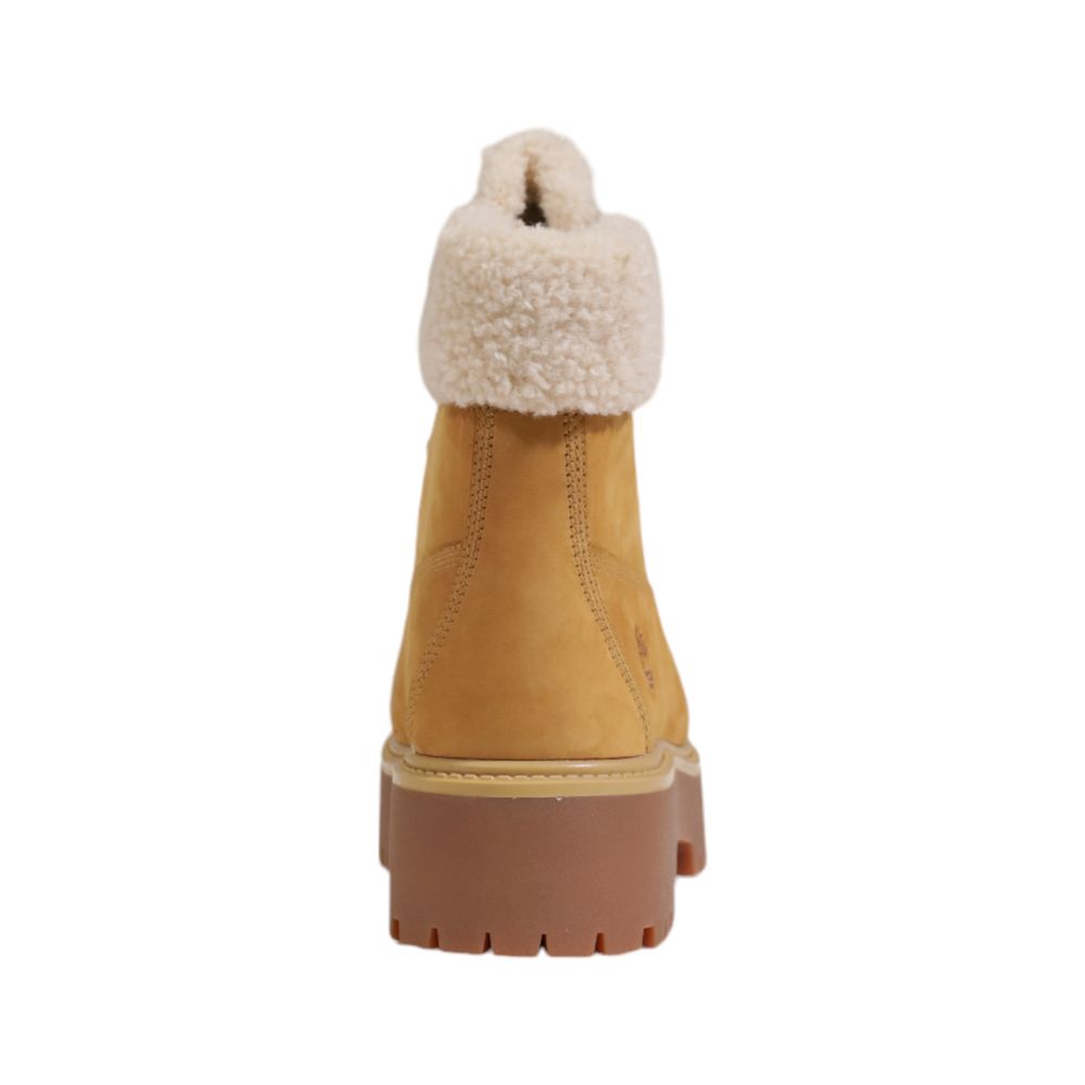 Timberland Beige Recycled Leather Lace-Up Boots Timberland