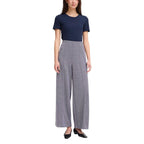 ICHI Blue Polyester Casual Pants