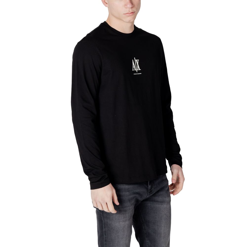 Armani Exchange Black Cotton Long Sleeve T-Shirt Armani Exchange