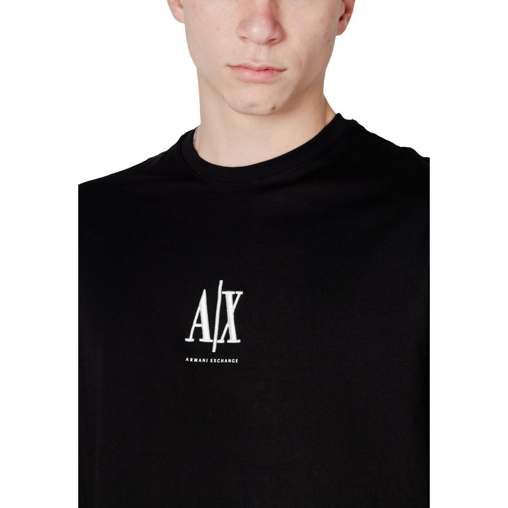 Armani Exchange Black Cotton Long Sleeve T-Shirt Armani Exchange