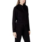 Armani Exchange Black Viscose Hoodie Armani Exchange