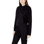 Armani Exchange Black Viscose Hoodie Armani Exchange