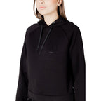 Armani Exchange Black Viscose Hoodie Armani Exchange