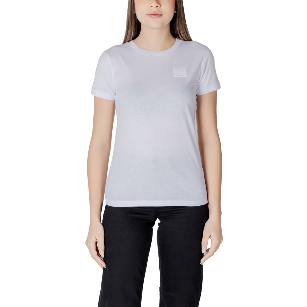 Armani Exchange White Cotton T-Shirt Armani Exchange